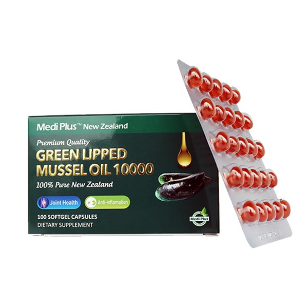 뉴질랜드 초록입 녹색 홍합 10000 고함량 리프리놀 푸른 초록잎 홍합 100캡슐 메디플러스 TZ