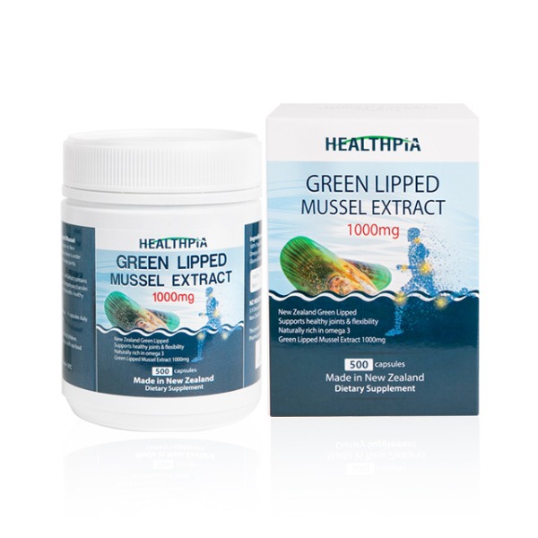 뉴질랜드 초록입 녹색 홍합 1000 고함량 리프리놀 푸른 초록잎 홍합 500캡슐 헬스피아 TZ